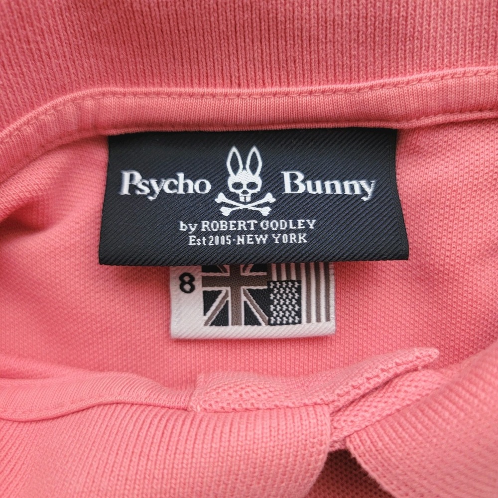 Psycho Bunny Pink Short Sleeve Polo Shirt Men Size 8 / US Size XL - Picture 3 of 6